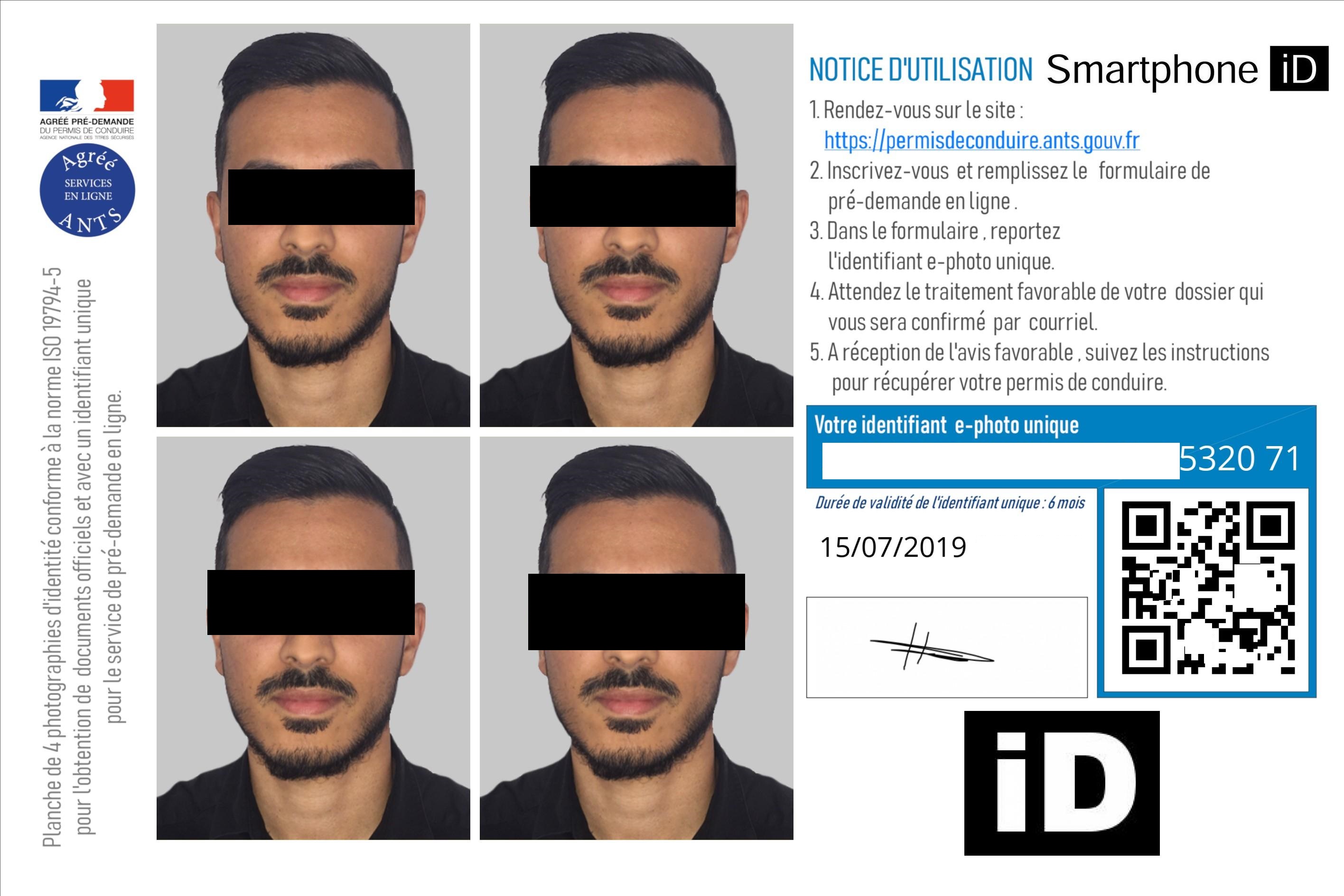 Photo permis de conduire en ligne